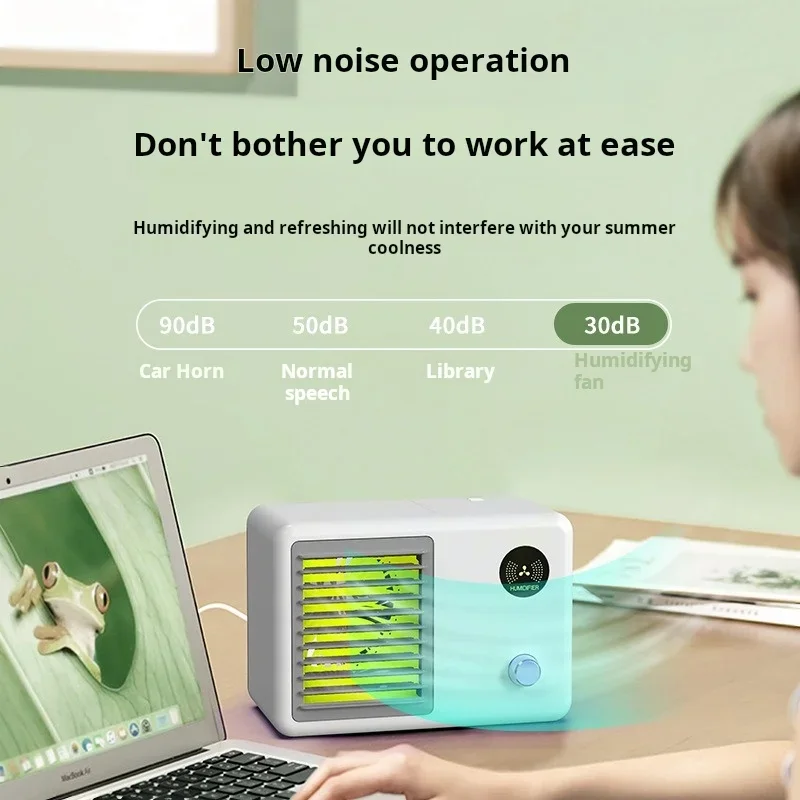 Mini Air Conditioner Fan USB Air Cooler Fan Humidifier Spray Mute Cooler for Office Desk Cool Fans three-speed ventiladores