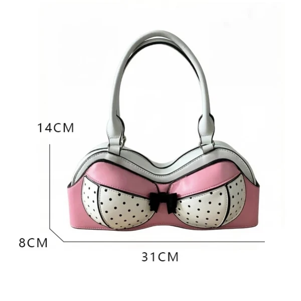 Kreative Genie Handtasche Y2k Mode Polka Dot Schleifenmuster Damen Schultertasche Designer Nischen-Vielseitige Lustige Neue Achseltasche – Detail 1
