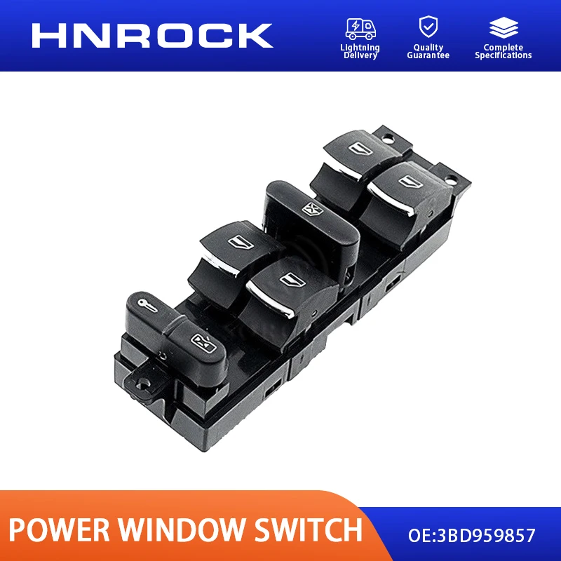 NEW HNROCK 3BD959857 Glass Lifting Switch Suitable for Audi Car Accessories Left Front Window Glass Switch with Frame