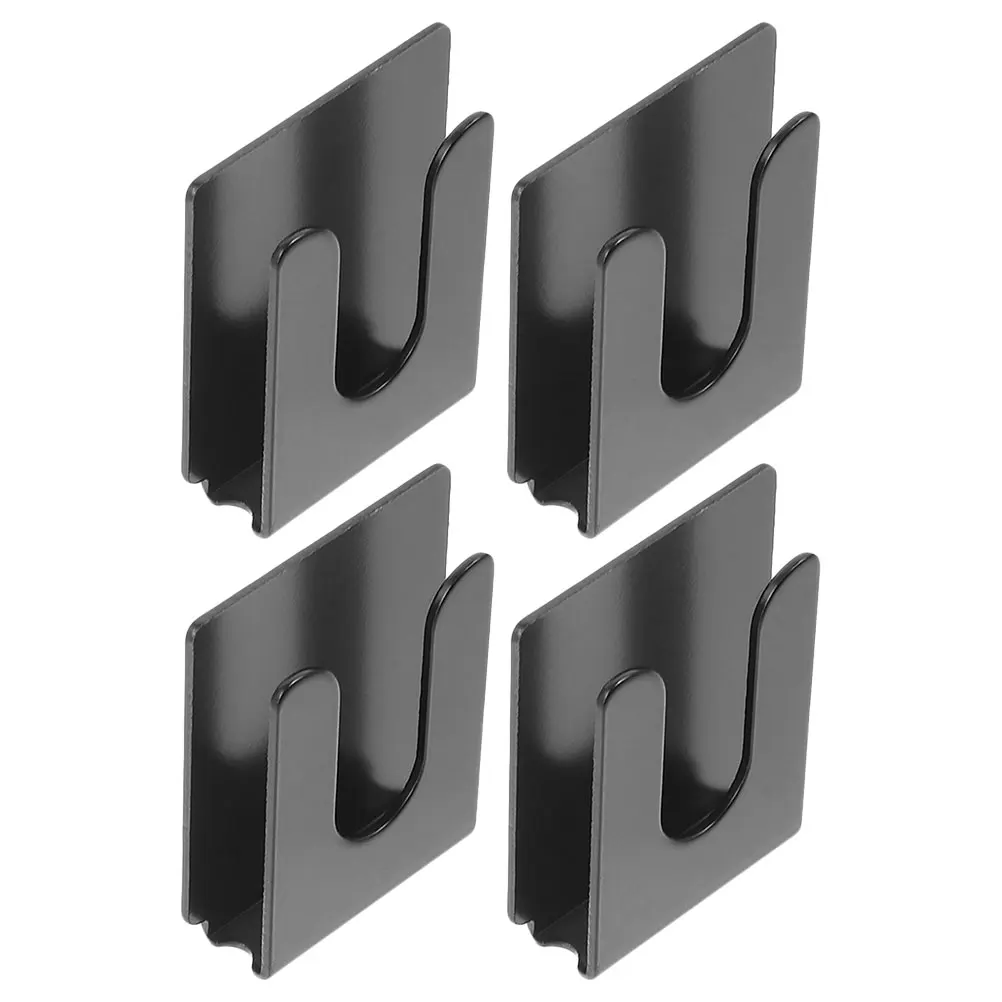 

4pcs Car Microphone Stand Holder Metal Hanger Radio Fixing Mount Accessories Durable Black Stable Installation Vibration