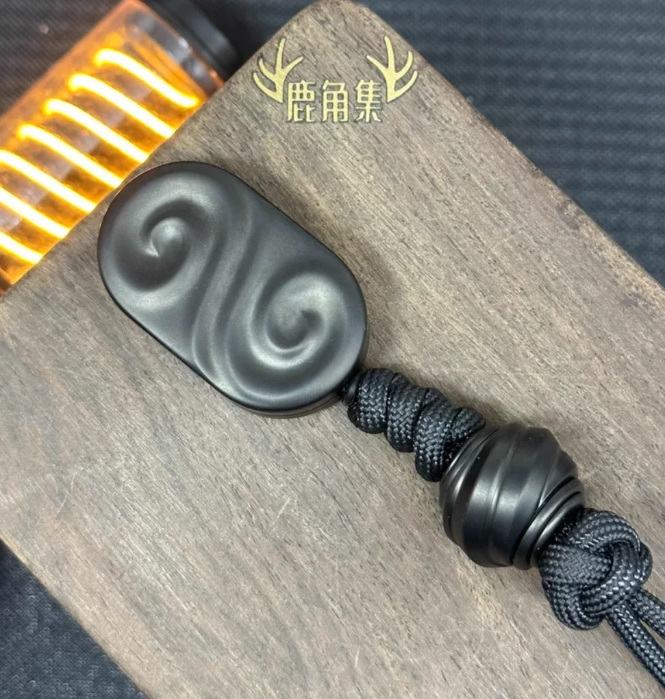 

Used EDC SEKI Black Warrior Rain Wave ➕ Pendant steel fidget slider Decompression toys