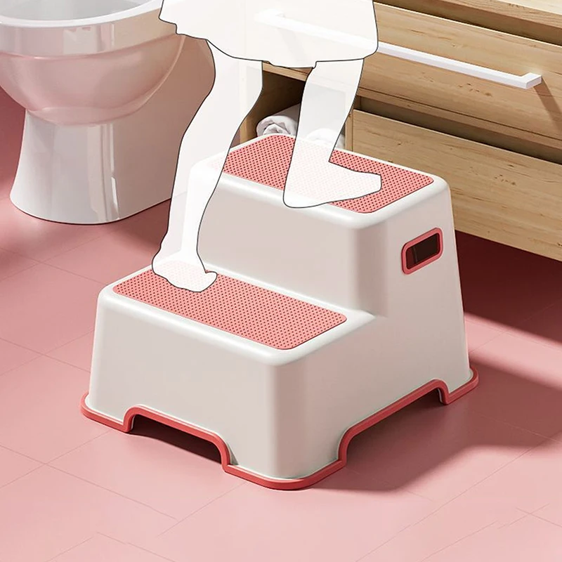 HUA HUA Children's Washbasin Step Stool Baby Wash Hand Step Stool Brush Teeth Wash Face Step Toilet Foot Stool