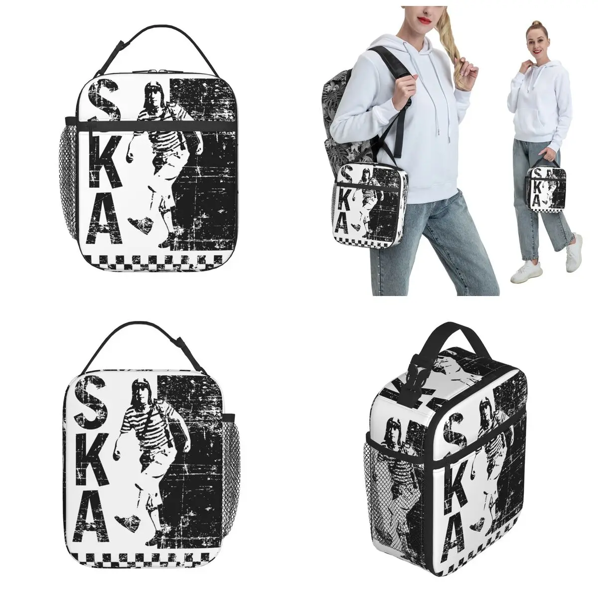 El Chavo Del Ocho SKA Latin Accessories Insulated Lunch Bag For School Food Storage Bag Portable Cooler Thermal Lunch Boxes