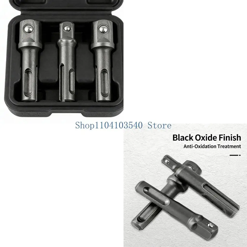 02DC 3Pcs Impact Drill Hammer Adapters For Secure And Efficient Bit Replacement