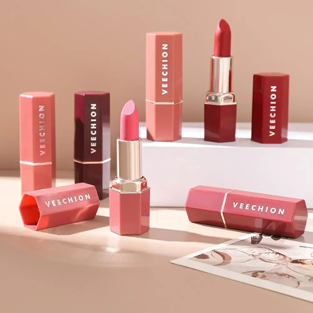 Rossetto opaco a 6 colori Tazza antiaderente Trucco labbra impermeabile a lunga durata Cosmetici per trucco rossetto opaco liscio che non sbiadiscono