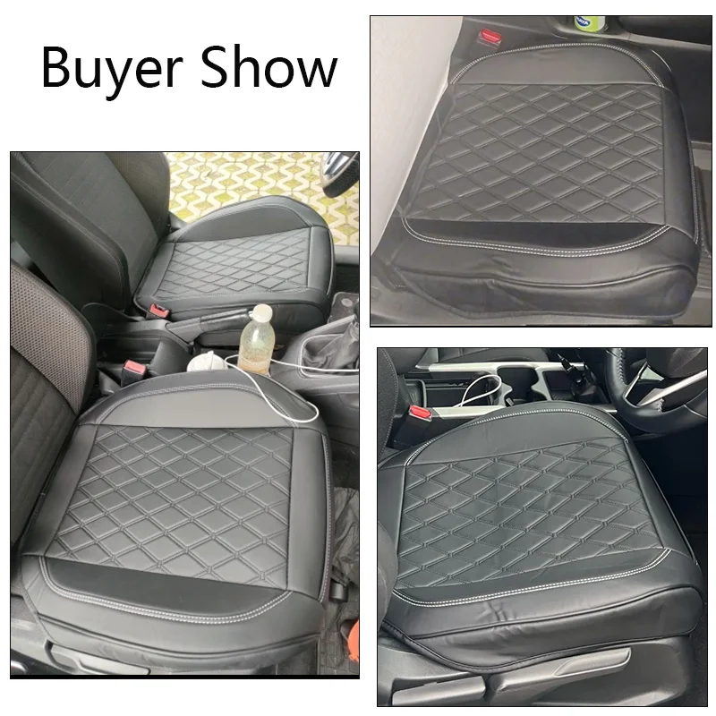 1PCS Nappa Leather Car Seat Cover Universal Wrap Around Bottom Seat Cushion Waterproof Durable Car Seat Protector Auto Accessory view 6