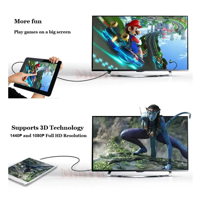 Micro HDMI-Compatible to HDMI-compatible Cable  HD 1080P Cable, Suitable for Mobile Phone Digital Camera Monitor TV Camera