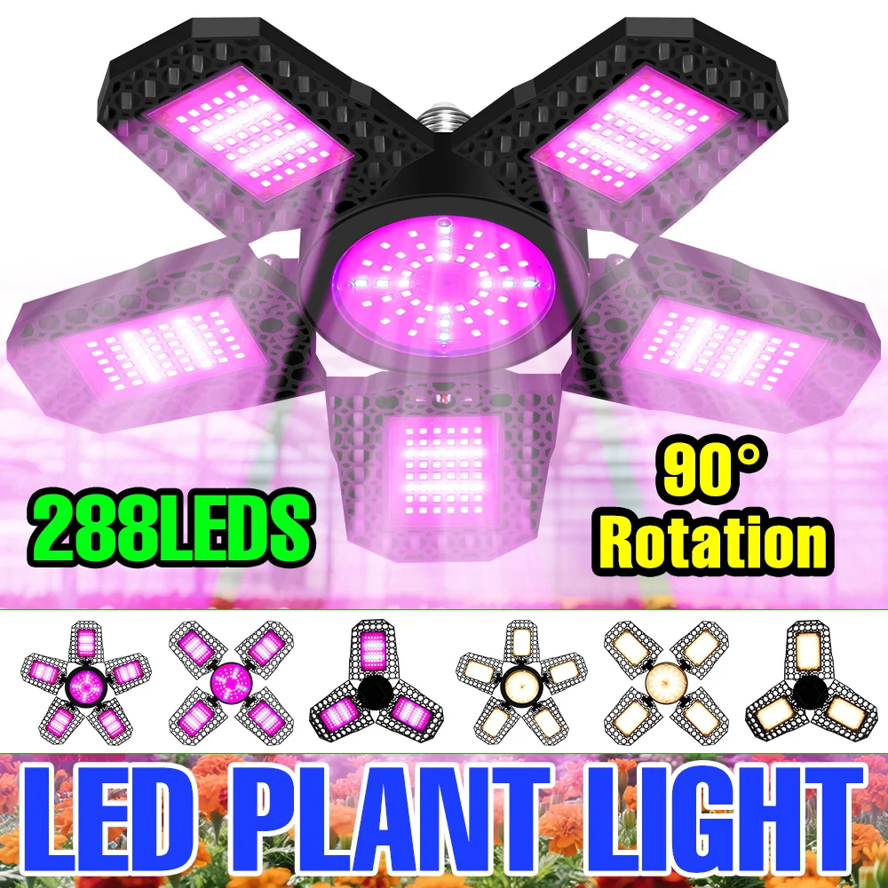 E27/E26 LED Growing Lamp 220V Full Spectrum Foldable Plant Cultivation Lighting For Greenhouse Tent Vegetable Flower Hydroponics