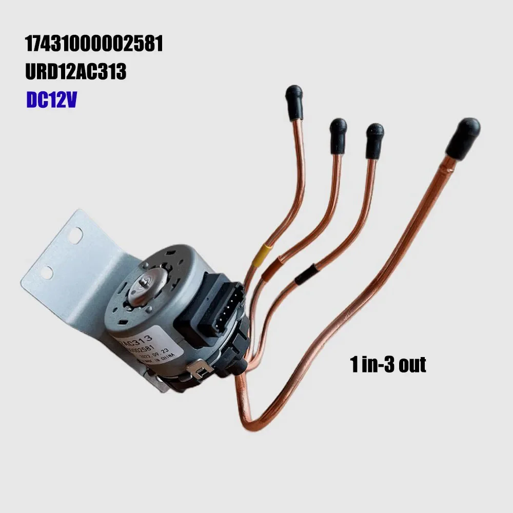 DC12V 3-Way Reversing Valve For Midea DDF304 URD12AC313 17431000002581 BCD-530/531 Refrigerator solenoid valve Parts Replacement