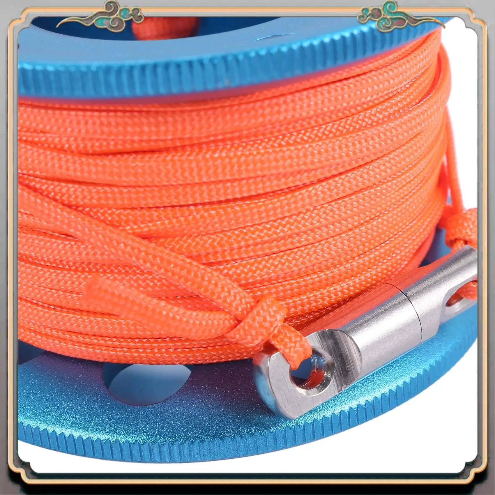 

Durable Surface Marker Buoy Set Diver Below Signal Flag Tube With 15M Spool Reel Scuba Diving Equipment For Diving Scuba