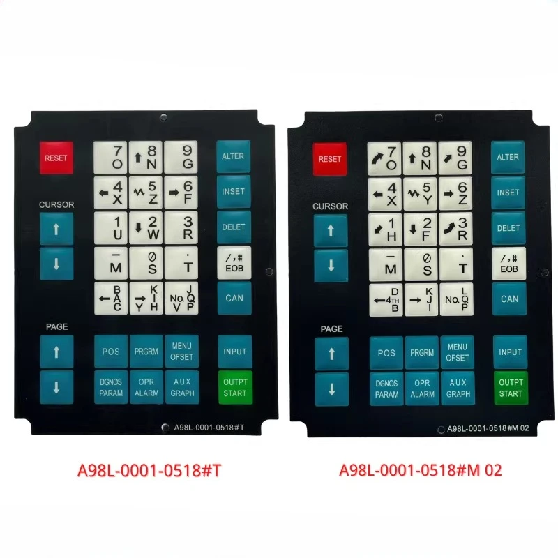 A98L-0001-0518#M 02 A98L-0001-0518 0M CNC HMI Membrane Keypad Buttons for Fanuc Machine Operator Panel