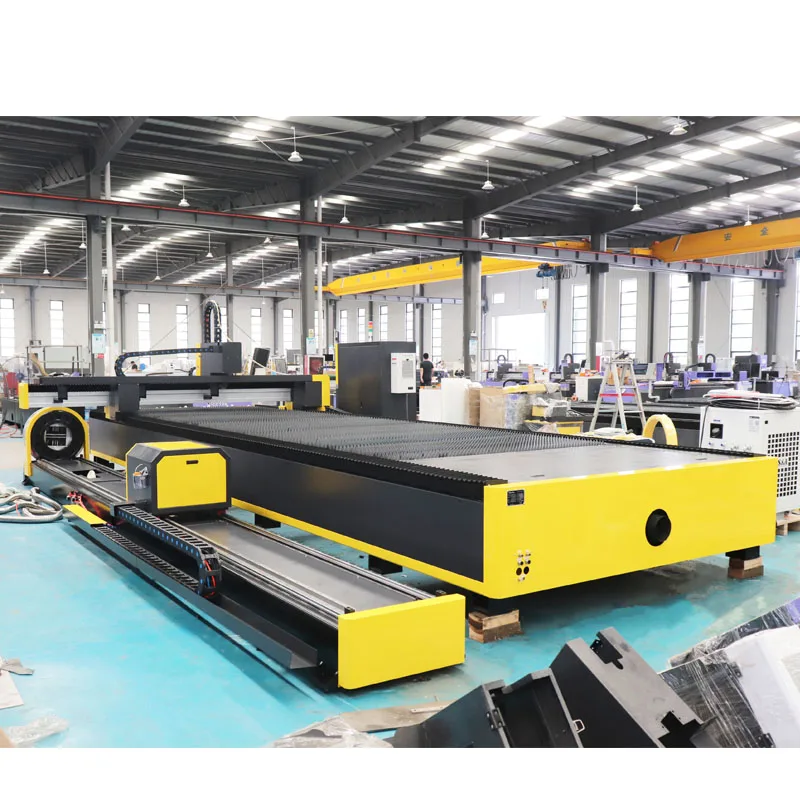 Heavy Duty Laser Cutting Machine Max Raycus 3000w 6000w Metal Sheet and Tube Fiber Laser Cutting Machine