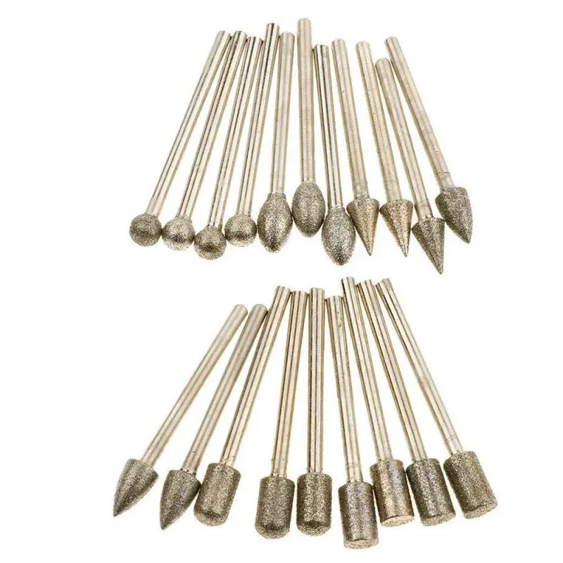 High Grit Burr Set Grinding Head Compatible With Rotary Tools Rotary Tools Durable And Long-lasting Engraving In Demand