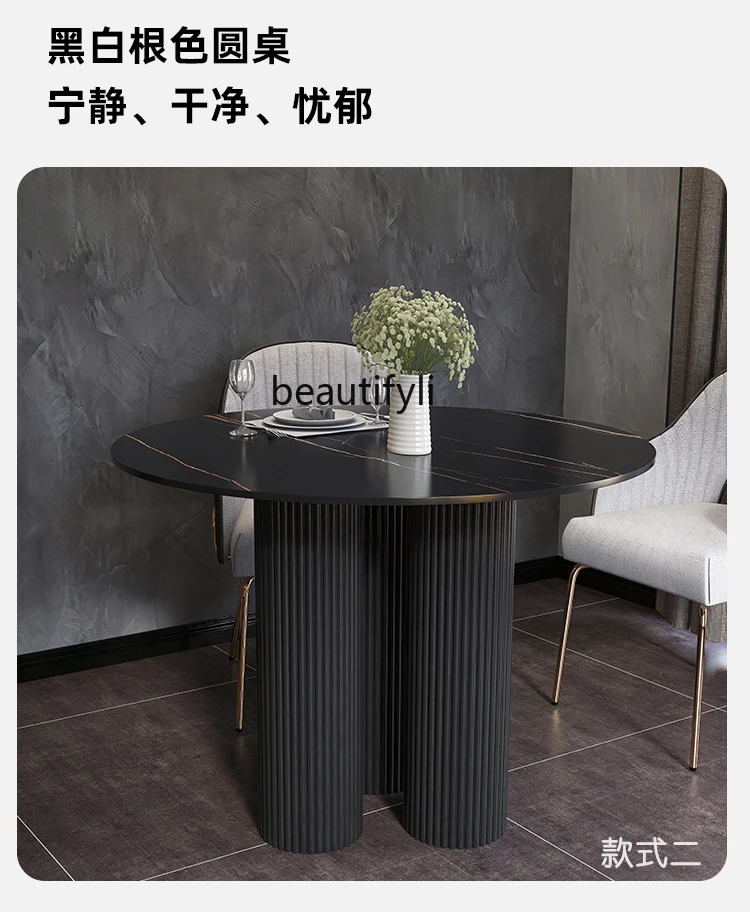 Solid Wood Dining Table Small Apartment Home Modern Minimalist Commercial Silent Style Bath Table Cream Style Leisure Table