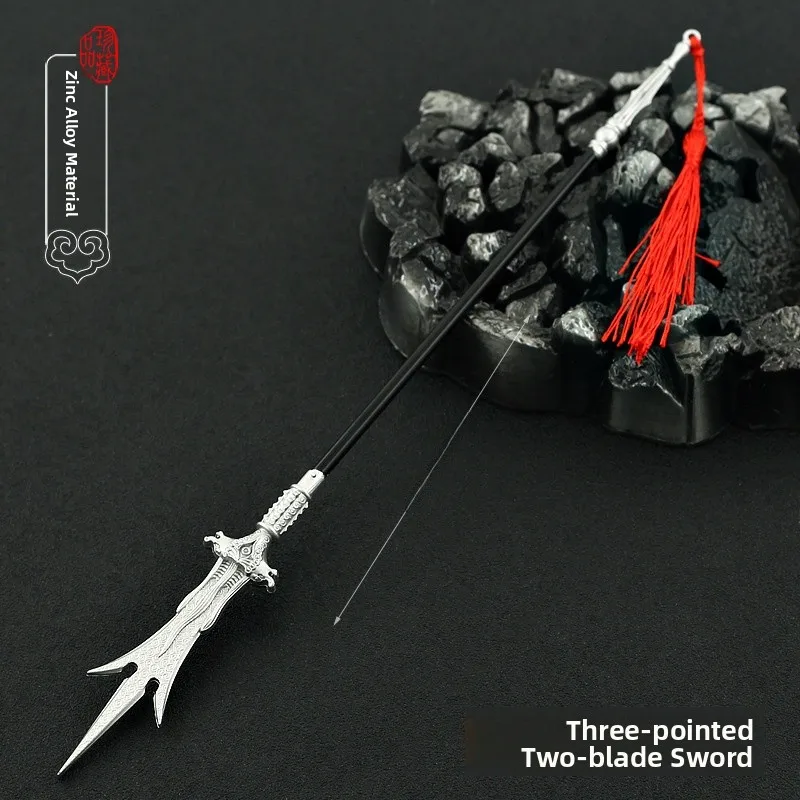 الهامش المائي فيلم والتلفزيون المحيط لو Zhishen لين تشونغ لي باي الفأس سبيكة نموذج سلاح لعبة 22 سنتيمتر تمثال فنون الدفاع عن النفس الصينية