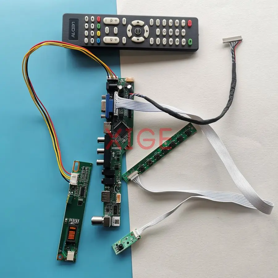 

LCD Screen Drive Controller Board Fit HT13X13 L133X2 D291207 LT133XB USB+AV+VGA+HDMI 1024*768 1024x768 20Pin LVDS 1-CCFL DIY Kit