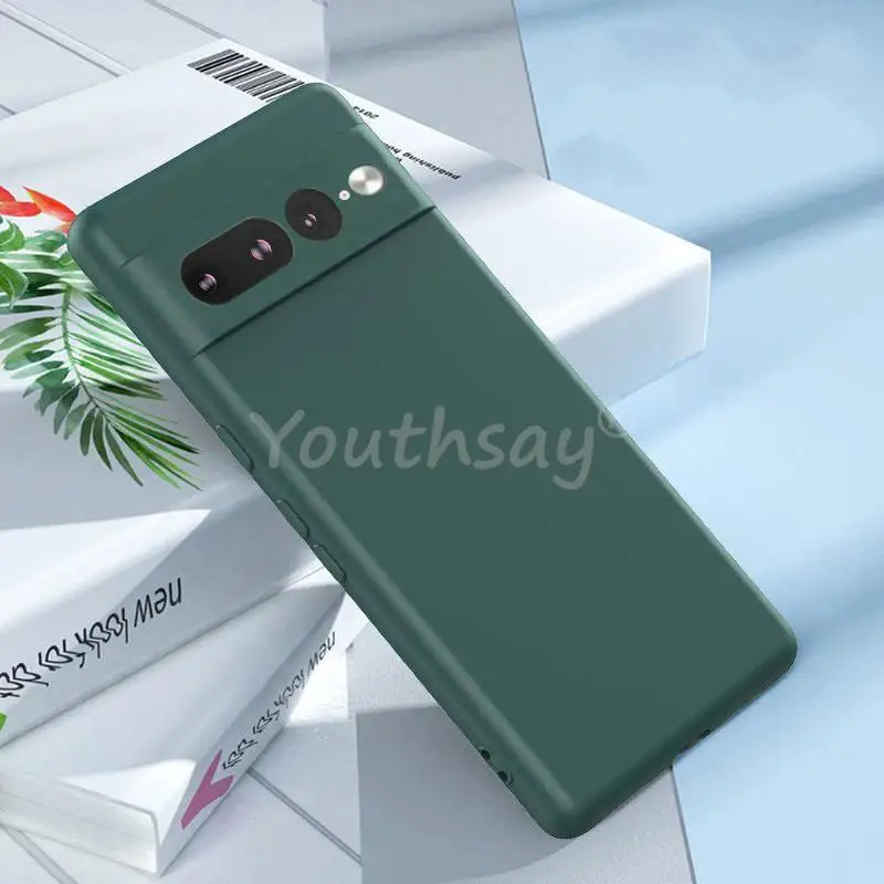 For Google Pixel 7 Pro Case Google Pixel 7 6 8 Pro 8A 7A 6A Cover Fundas Coque Soft Original Liquid Silicone Phone Case Pixel 7