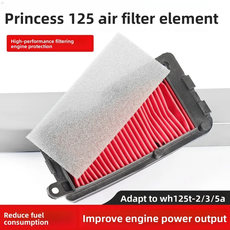 

High Quality Motorcycle Air Filter Air Cleaner Element for Honda Princess 125 WH125T SCR125 Scooter Engine Replacement Parts.