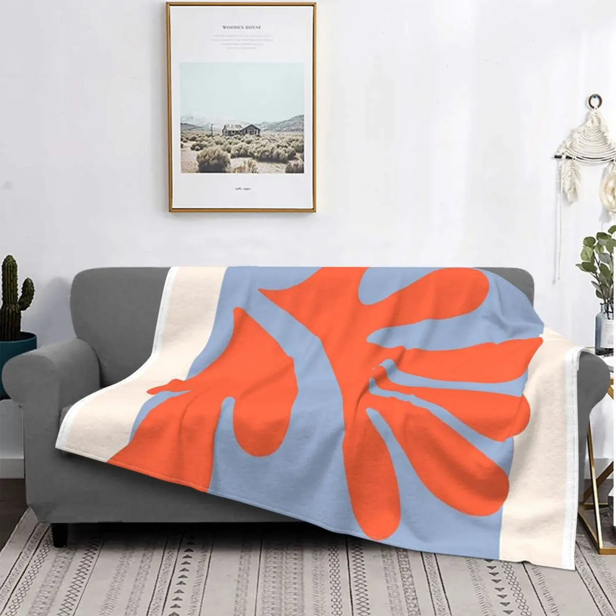 Henri Matisse Print The Cut Outs Flannel Blanket 2022 trend cool Funny Throw Blanket for Home Plush Thin Quilt