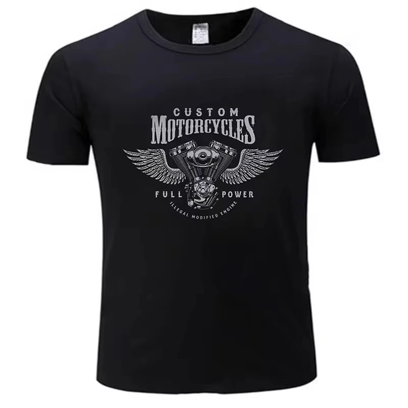 2024 Men T Shirt Motorcycles Engine Chopper Biker Bobber Motard Harleys Tees Graphic Oversize Davidson Streetwear Casual unisex