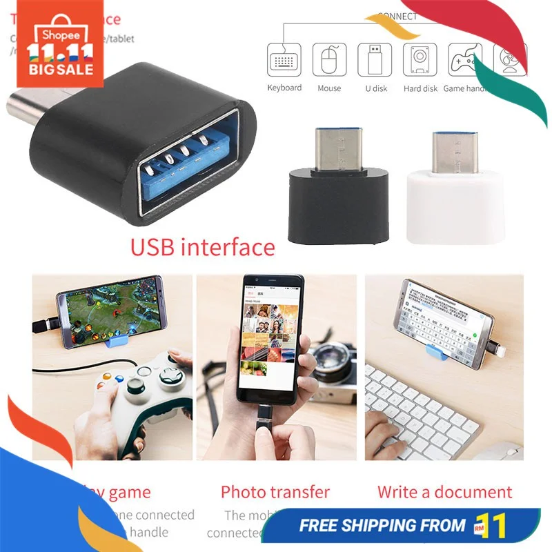 COBRAFLY USB To Type C OTG Converter TypeC to OTG ABS Computer For_Android Premium Computer Laptop for Xiaomi Huawei Samsung