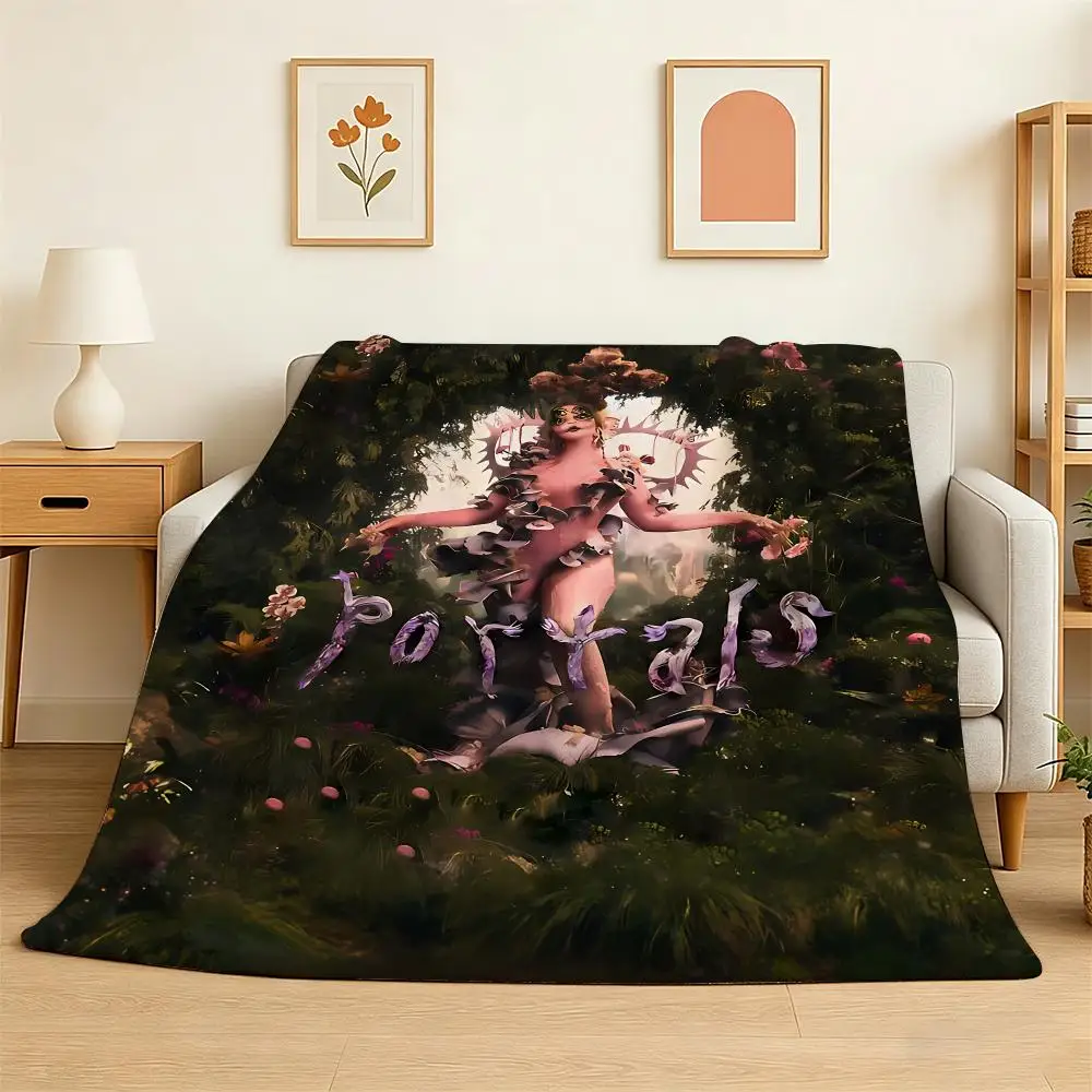 M-Melanie Martinez New Music Album Throw 240g Flannel Blanket Lightweight Soft Skin-friendly Summer Thin Throw Blanket