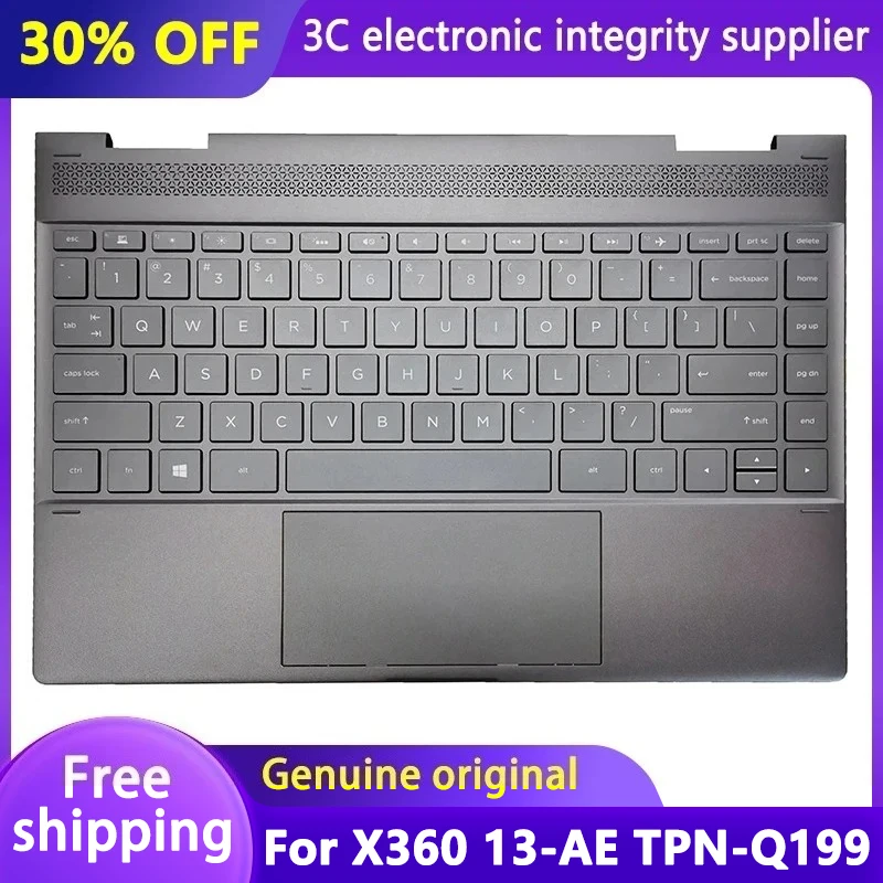 

Original New US Keyboard for Spectre X360 13-AE TPN-Q199 Laptop Palmrest with Backlit Upper Cover Top Case English 942040-001