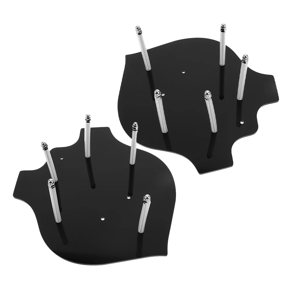

2 Pcs Martial Rack Stainless Steel Holder Display for Wall Mount Lightsaber Fishing Armor
