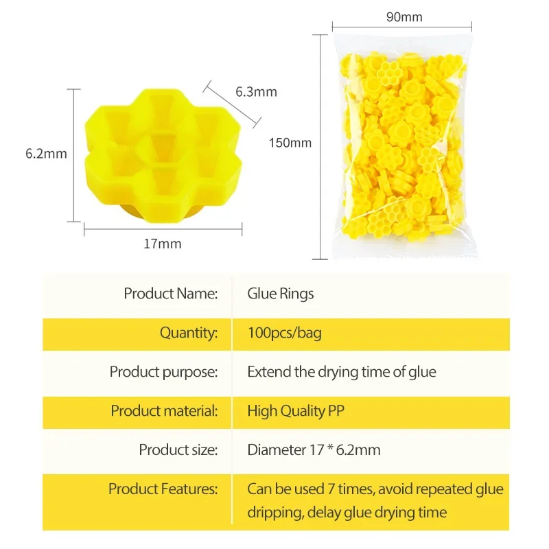 CNKESS 100Pcs/Bag Disposable Eyelash Glue Ring Cup Tattoo Pigment Holder Container Lash Tools Supplierwholesale and retail