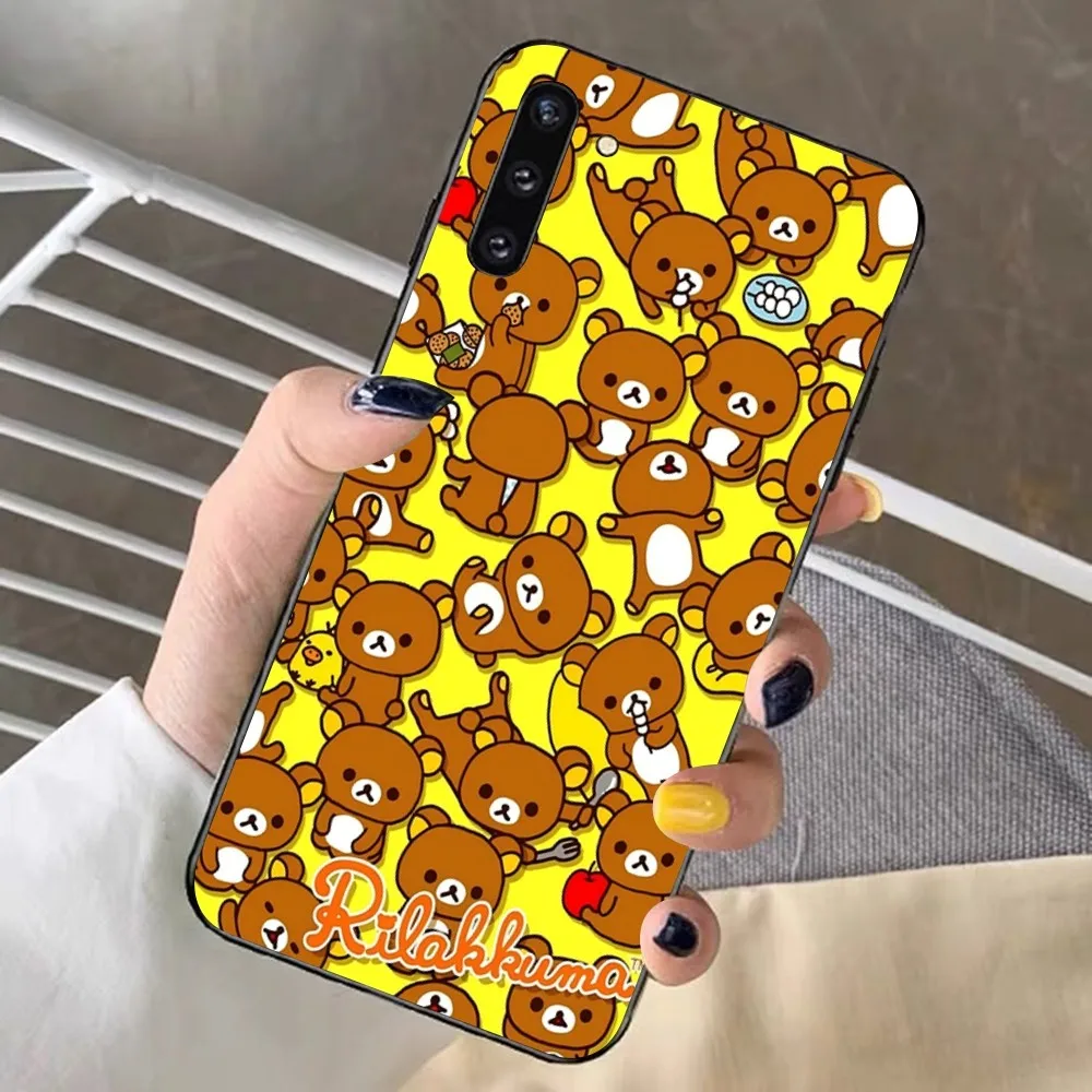 R-Rilakkuma Phone Case For Samsung Note 8 9 10 20 pro plus lite M 10 11 20 30 21 31 51 A 21 22 42 02 03