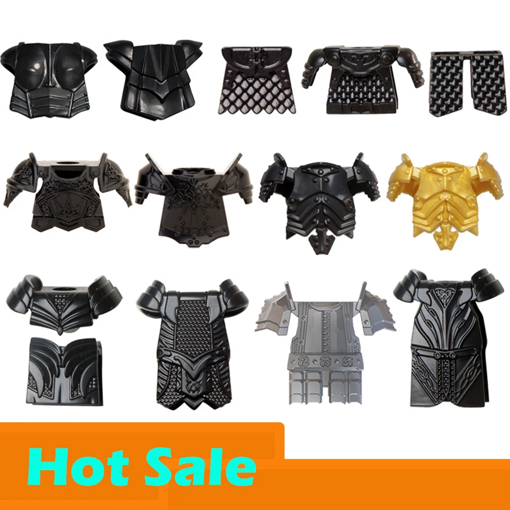 

MOC Medieval Military Parts Castle Rider Soldiers Sets Model Bricks Knights Heavy Infantry Weapon DIY Building Block Boy Toys