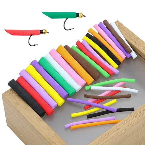 10pcs 3mm 5mm 8mm Buoyancy Fishing Foam Stick Carp Fishing Pop Up Zig Rig Foam Sticks Fly Tying Material for Parachute Dry Fly