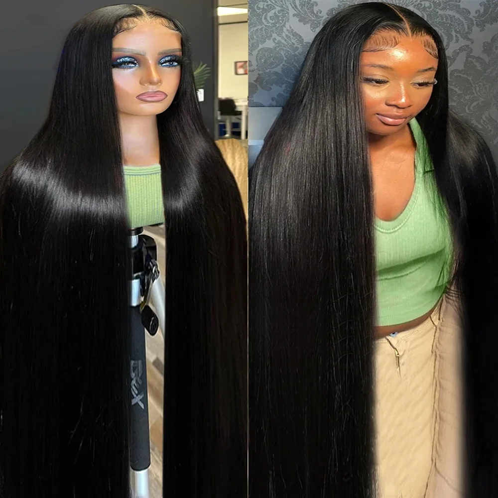 7×5 HD Wear And Go Glueless Straight Lace Front Human Hair Wig 13x4 HD Lace Closure Wig Pre Plucked Hairline Pre Cut Human Hair