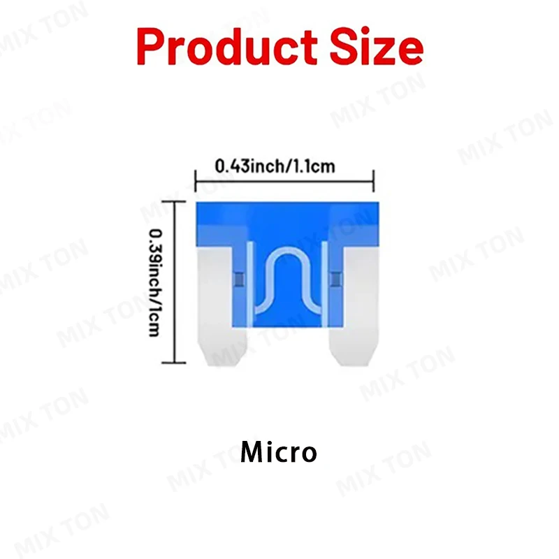 5 /10/20pieces Car Fuses Micro Fuses 2A/3A/5A/7.5A/10A/15A/20A/25A/30A/35A/40A Car Universal Seat Belt Clip MINI Atuo Fuse