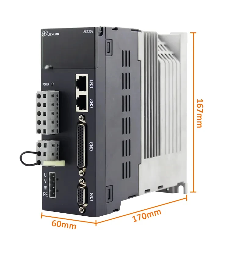 Kinway cnc servos 2KW 130ST-M07725 7.7Nm 2kw servo motor 2500rpm Incremental 2500ppr encoder motor servo