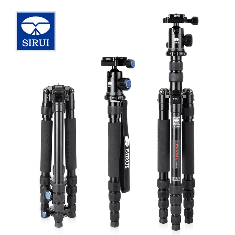 Sirui 카메라 삼각대 다리, A1005 + Y10, 3in 1 키트, SLR 전문 삼각대, 볼 헤드, 퀵 릴리스 플레이트, 선물