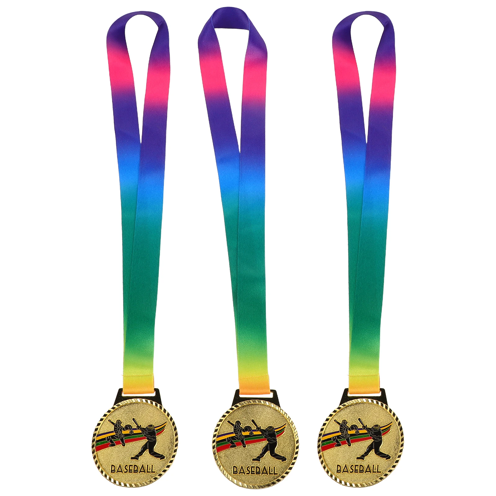 

3 Pcs Sports Medal Medals Golden Metal Baseball for Men Competition Award Awards Basketball