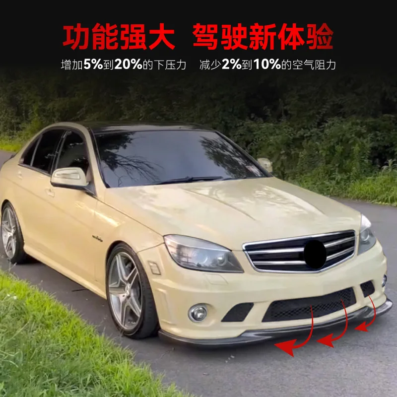 

For Mercedes Benz C Class W204 C63 AMG 2007-2010 Year Front Splitter Bumper Lips Canards Exterior Parts Accessories Body Kit