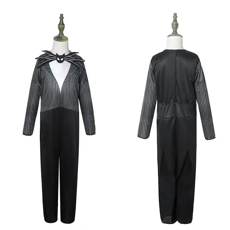 Anime Jack Skellington kostium chłopcy koszmar przed Jack Skellington Cosplay body garnitur ubrania na Halloween