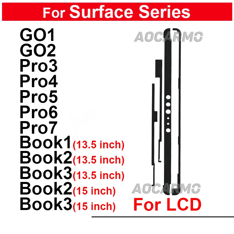 For Surface Pro 3 4 5 6 7 GO1 GO2 Book 1 3 Book2 Book3 13.5 15 Inch Front Adhesive Glue LCD Display Sticker Pro4 Pro5 Pro7 Pro9