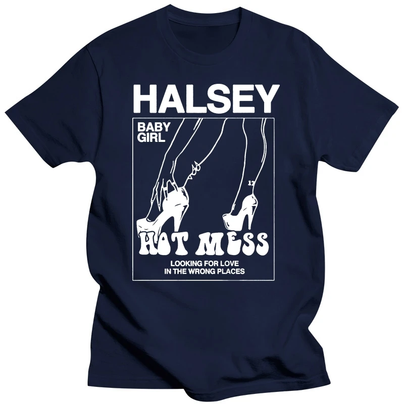 Halsey 'Hot Mess' T-Shirt  T Shirt Men Funny Tee Shirts Short Sleeve 2017 New 100% Cotton Top Quality  Top Tee Plus Size