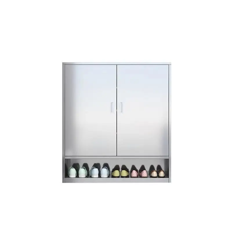 Stainless steel shoe cabinet door, large-capacity storage for home sun protection and rust protection