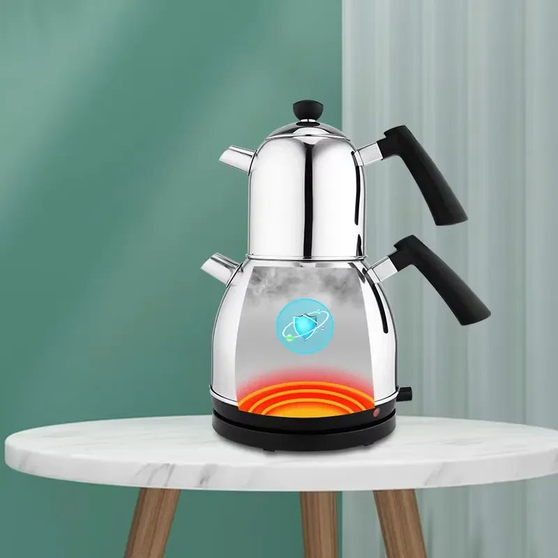 110V Stainless Steel Electric Kettle 6 Speed Temperature Control Ceramic Arabic Teapot Commercial Tea Set Gift for Home