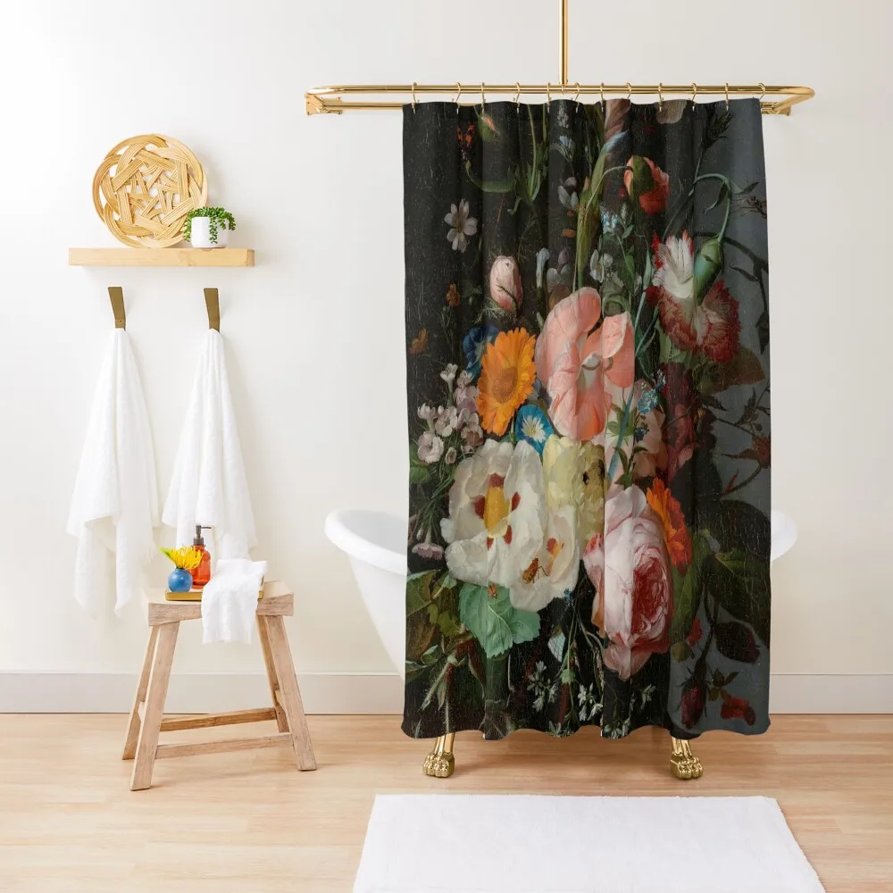 

Still Life with Flowers on a Marble Tabletop, Rachel Ruysch, 1716 Shower Curtain Bathroom Box Shower Sets For Bathroom Curtain