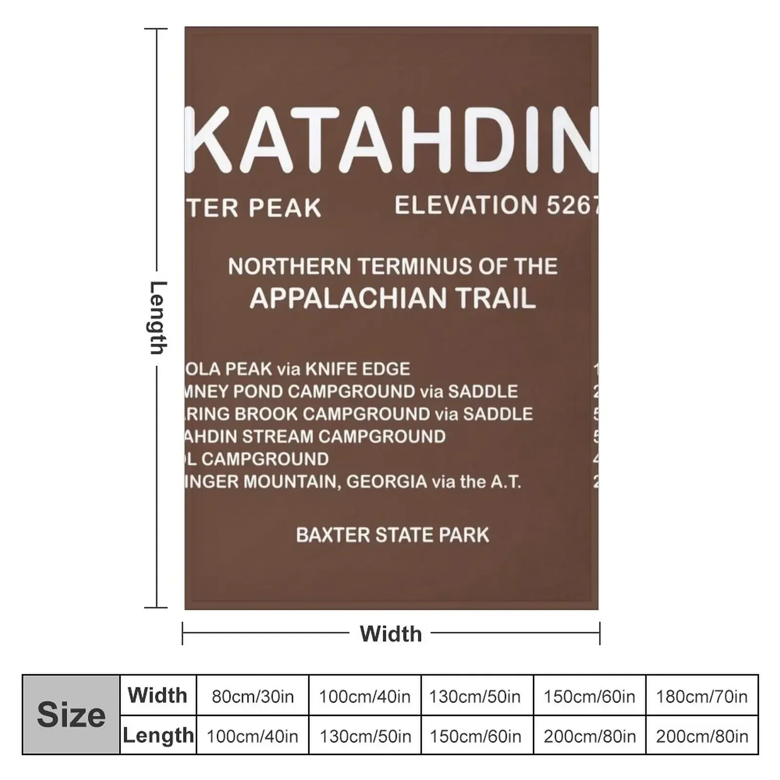 Katahdin Summit Sign - Appalachian Trail Throw Blanket Kid'S Travel Decoratives Sleeping Bag Blankets