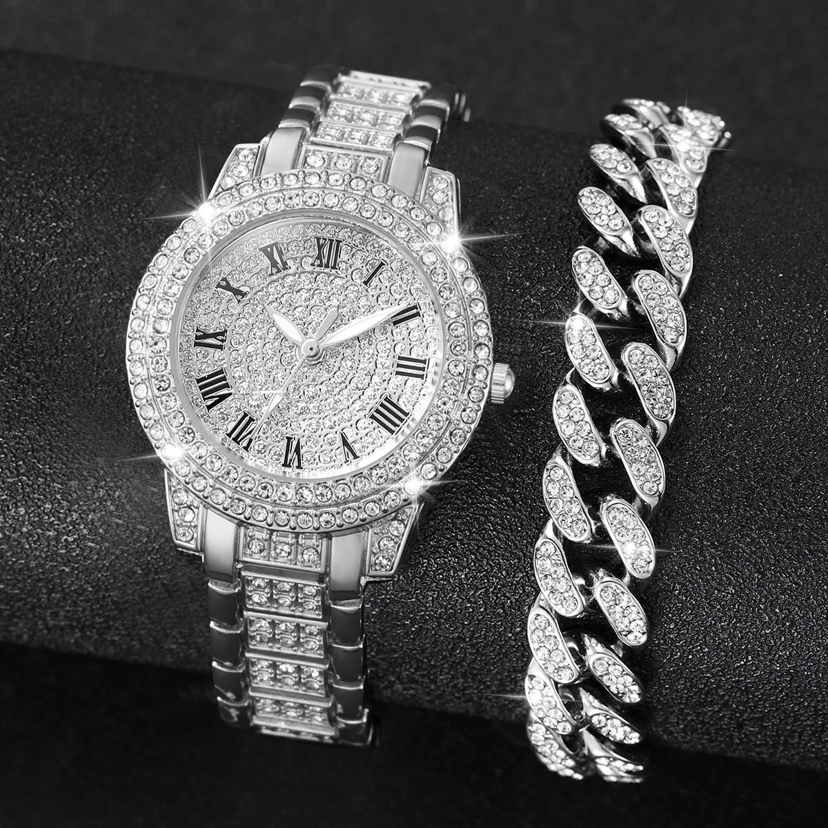 ساعتان نسائيتان أنيقتان مرصعتا - مراجعة Fashion Women Watch وسعره