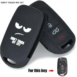 4 Button Silicone Remote Key Case Cover for 2016 2017 FIAT 500X Toro Keyless Fob Shell Skin Keyring Flip Key Chain Rubber Holder