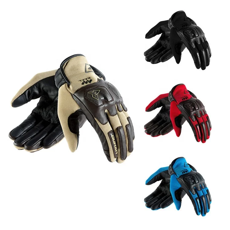 Summer Biker Motorcycle Riding Gloves  Leather Racing Hand  for  