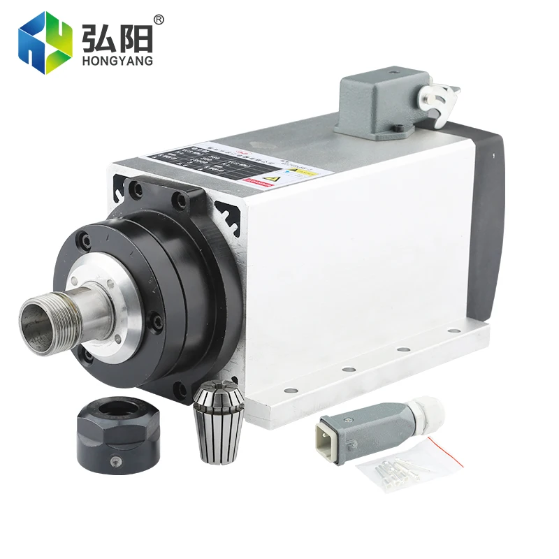 3KW ER20 Air-Cooled Spindle Motor 220V 380V 18000rpm 300Hz Flange Mounting Motor For CNC Router Engraving Milling Machine