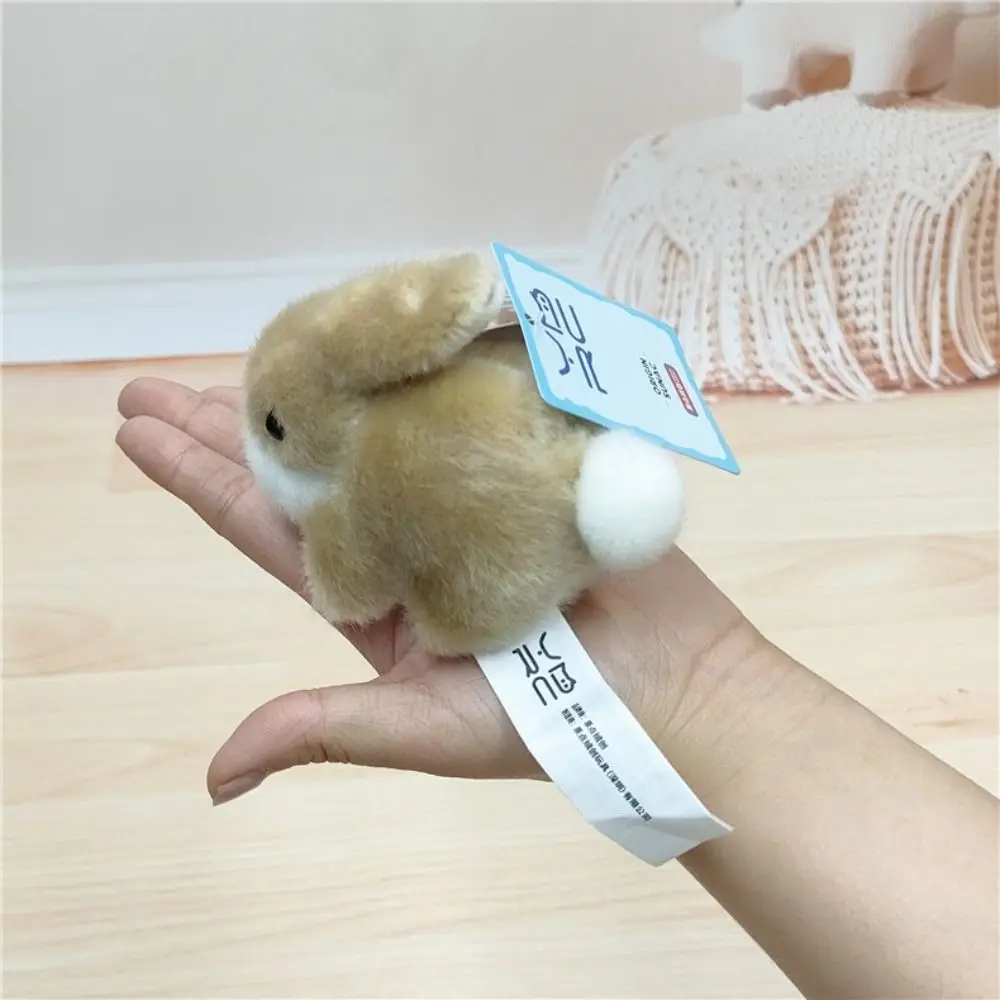 Sweet Simulation Rabbit Keychain Fluffy Soft Rabbit Pendants Cute Kawaii Rabbit Pendant Birthday Gift